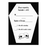 Coffin (Black) RSVP Card Custom Invitations