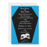 Coffin Ebony (Cyan) Wedding Invitation