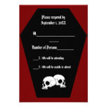Coffin Ebony II (Red) RSVP Card