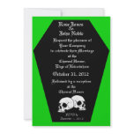 Coffin Ebony (Lime) Wedding Invitation