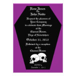 Coffin Ebony (Purple) Wedding Invitation