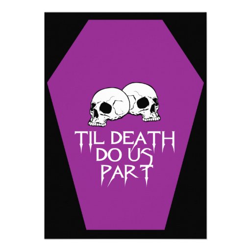Coffin Ebony (Purple) Wedding Invitation