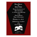 Coffin Ebony (Red) Wedding Invitation