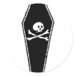 Coffin for Mary Round Sticker