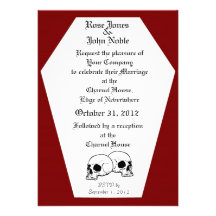 Coffin (Red) Wedding Invitation