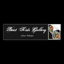 Coffin & Roses sticker bumper stickers