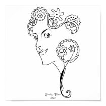 Cog Silhouette Print