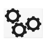 cog wheel icon post card