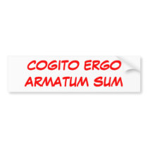 COGITO ERGOARMATUM SUM bumper stickers by OpenCarryNH COGITO ERGOARMATUM SUM bumper stickers