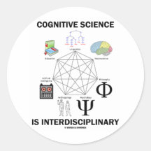 Cognitive Science Is Interdisciplinary Round Sticker