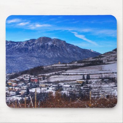 cognola trento landscape italy winter snow mousepa mouse mat by ilconte