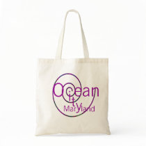 Coiled C Ocean City Tote bags by FractaGifts Coiled C Ocean City Tote bags