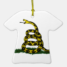 Coiled Gadsden Flag Snake Christmas Tree Ornament