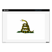 Coiled Gadsden Flag Snake Laptop Skins