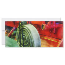 Coiled Hose on Fire Truck Customized Rack Card
