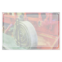 Coiled Hose on Fire Truck Stationery Design