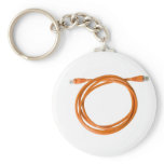Coiled network cable keychains
