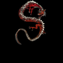 Coiled To Strike Dragon Asian Tattoo Fantasy Shirt