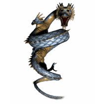 Coiled To Strike Dragon Asian Tattoo Fantasy Shirt