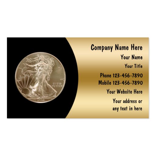 Coin Collector Business cards (front side)
