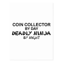 Coin Collector Deadly Ninja by Night Post Cards