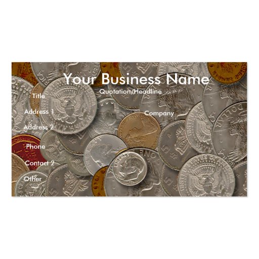 Coin collectors,business card