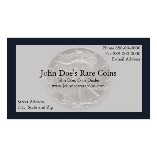 Coin Dealer Business Card