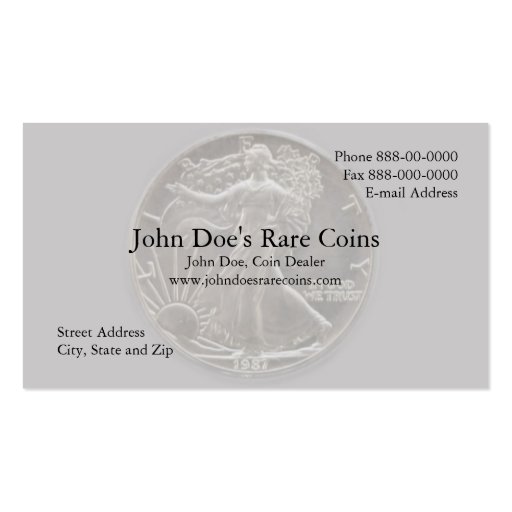 Coin Dealer Business Card