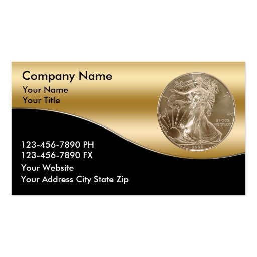 Coin Dealer Business Cards (front side)