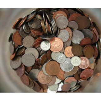 Coins-UK-in-glass-money-pot-gallon-wine-jar-viewed mousepad