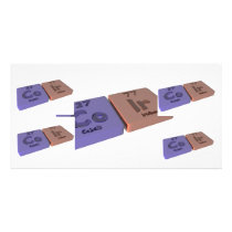Coir as Co Cobalt  and Ir Iridium Customized Photo Card