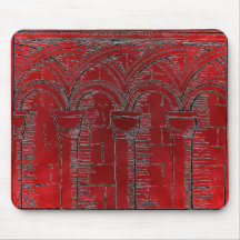 Cojín de ratón medieval de la arquitectura tapetes de raton