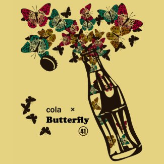 cola×Butterfly shirt