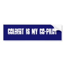 COLBERT IS MY CO-PILOT BUMPER STICKER