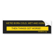 Cold and Wet bumper stickers by oddbob Cold and Wet bumper stickers