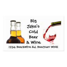 Cold Beer and Wine Liquor Store Business Card
