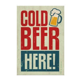 Cold Beer Gallery Wrapped Canvas