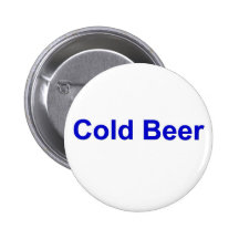 cold beer pinback button
