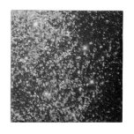COLD BLACK STEEL WHITE SPARKLE GLITTER BACKGROUND tiles