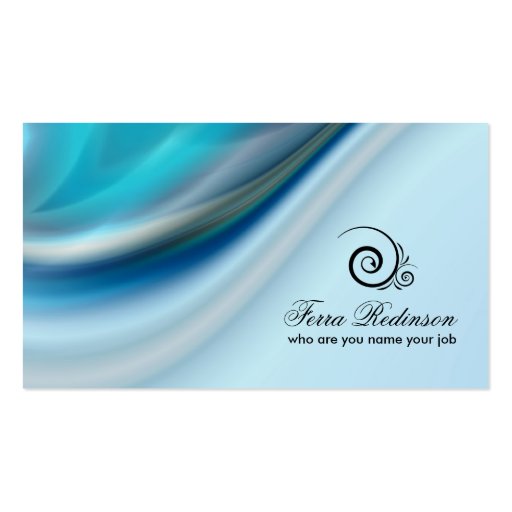 cold blue color business card