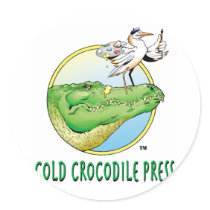Cold Crocodile Press Logo stickers by aaronlopresti Cold Crocodile Press Logo stickers