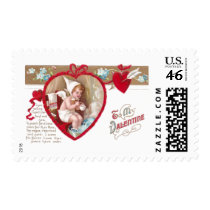 Cold Cupid Takes Hot Foot Bath Postage Stamp