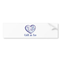 cold ice heart bumper sticker