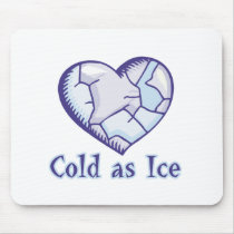 cold ice heart mouse pad
