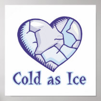 cold ice heart print