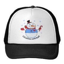 Cold Mittens Snowman Trucker Hats
