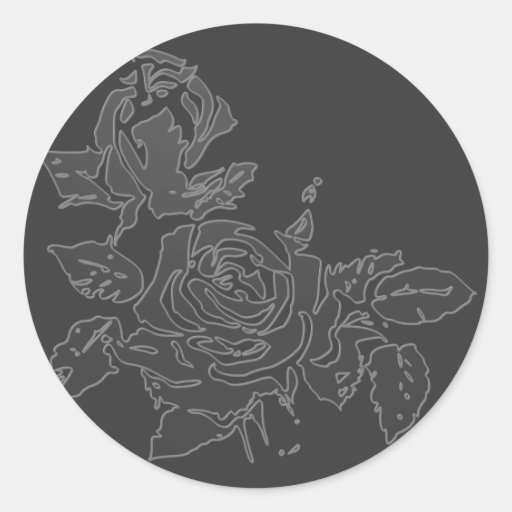 Cold_Rose Round Stickers