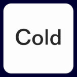 "Cold" Temperature Setting Labels/ stickers