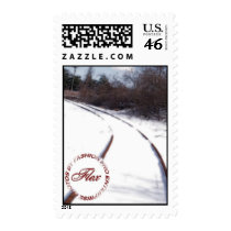 Cold Tracks Ahead postage