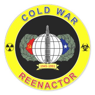 Cold War Reenactor Round Stickers
